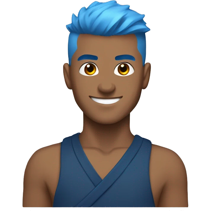 ninja tyler blevins with blue hair and low taper fade haircut emoji