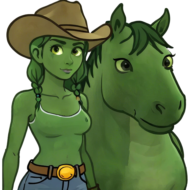 Girl with a horse emoji