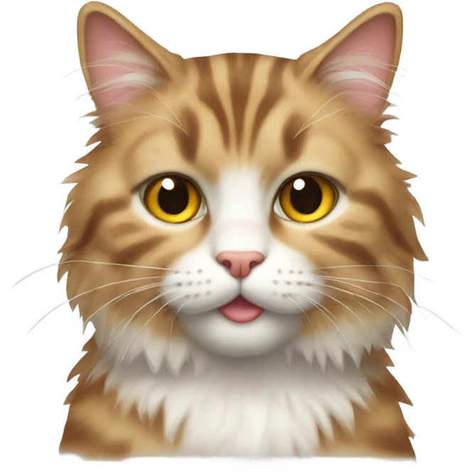 Fluffy tabby cat emoji