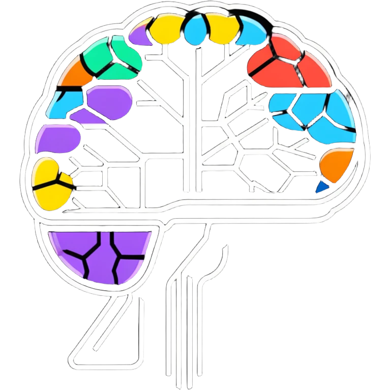 brain with neural network connections and digital elements emoji