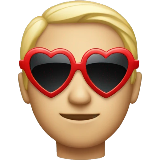 red heart shaped sunglasses  emoji