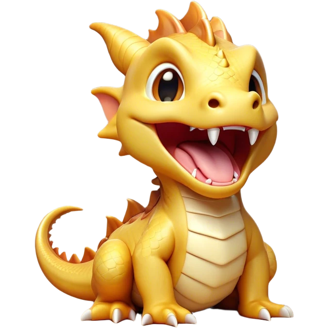 Cinematic Cute Yawning Dragon Portrait Emoji, Head tilted slightly with a dramatic, wide-open yawn, showcasing a soft, lustrous scaled body with gently drooping fins and half-closed, drowsy eyes, each scale rendered in exquisite detail under natural light; high shine, relaxed yet expressive, styled with a dash of fantastical charm, soft glowing outline, capturing the essence of a sleepy yet affectionate dragon that appears ready to stretch out and rest in its enchanted lair! emoji