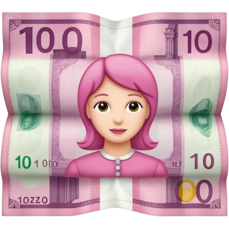 banconota rosa 10 euro italia emoji