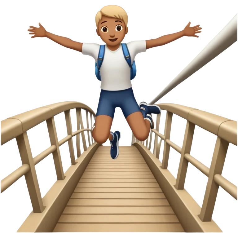 Person jumping off a Bridge emoji