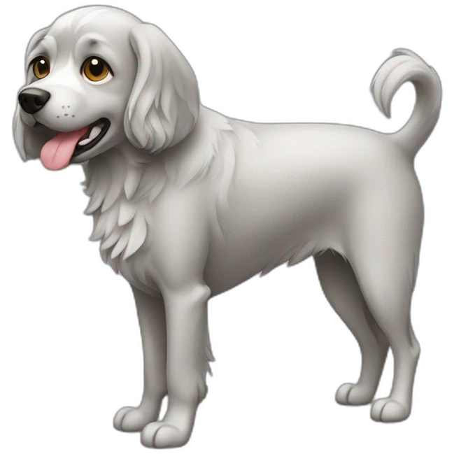 dog gray emoji