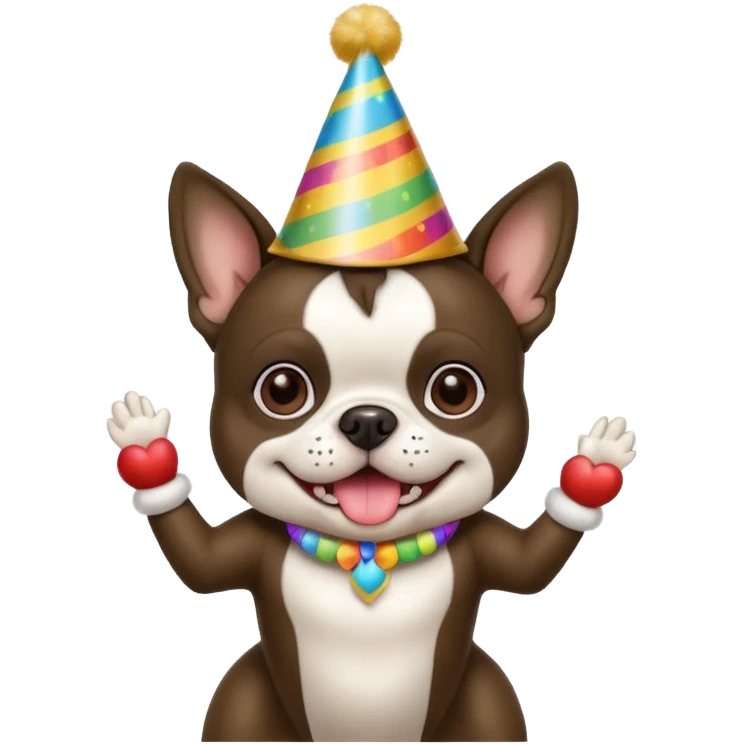 Make a dancing boston terrier emoji emoji