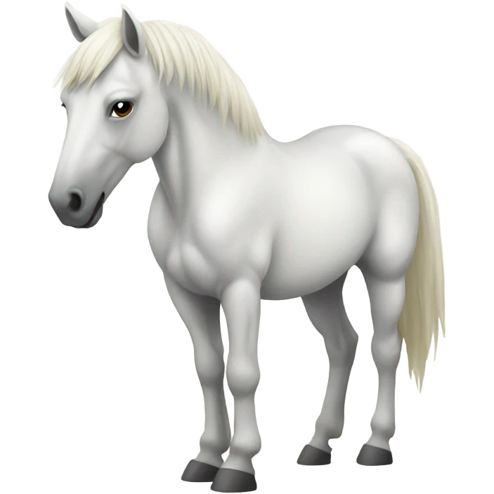 A white horse emoji