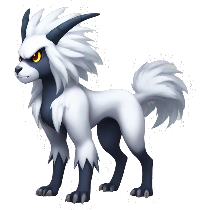 Edgy Cool Anthro Absol-Pokémon Full Body emoji