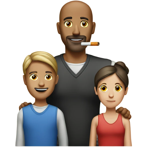 cigarette but as a man with wife and kids  emoji