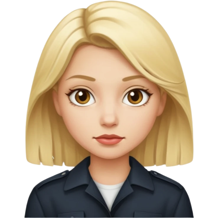Create a blonde and pretty criminal emoji