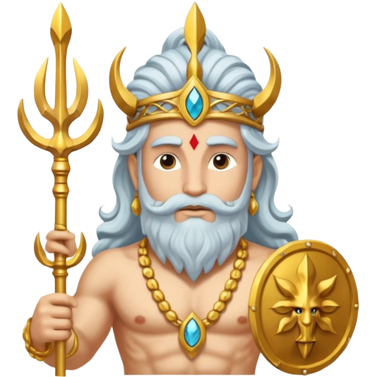 brahma god with Poseidon trident emoji