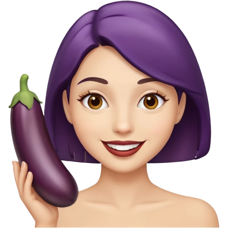 Kiss eggplant  emoji