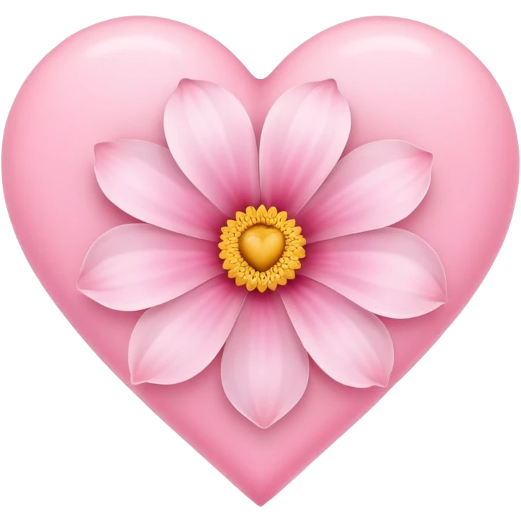 Pink flower heart  emoji