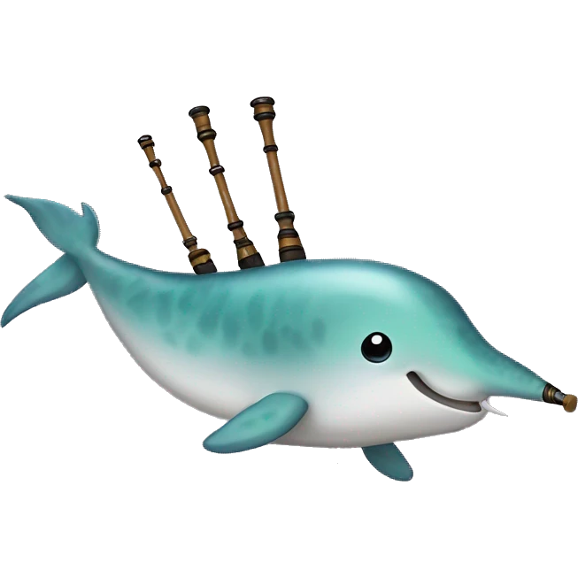 Bagpipe narwhal emoji