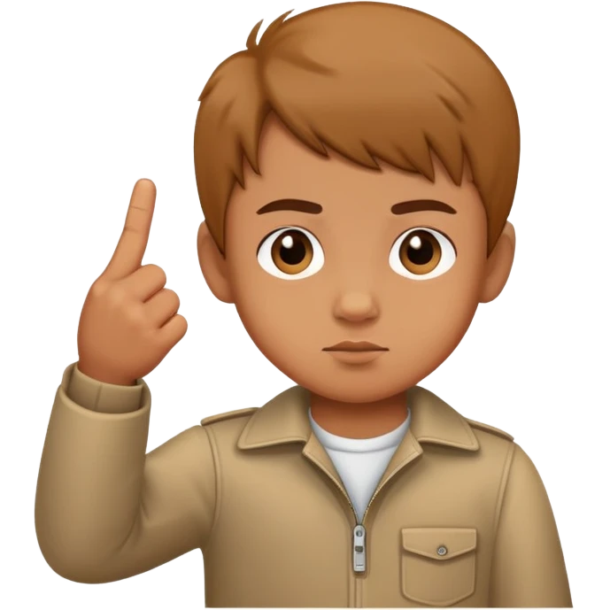 Зделай  чтобы маленкий малчик показивал фак emoji