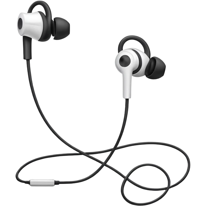 white earphone 
 emoji