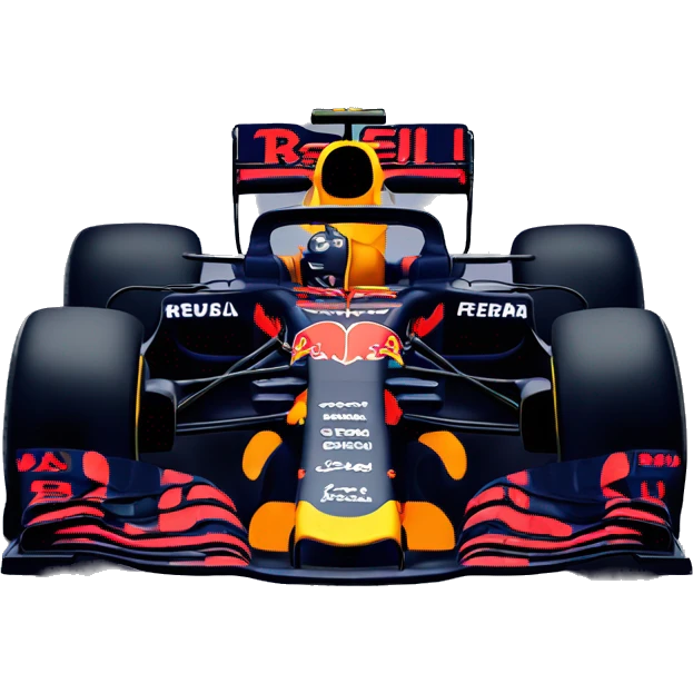 Max verstappen’s Redbull F1 car  emoji