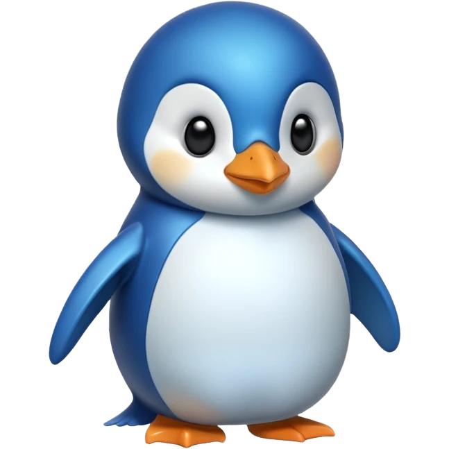 Penguin blue emoji