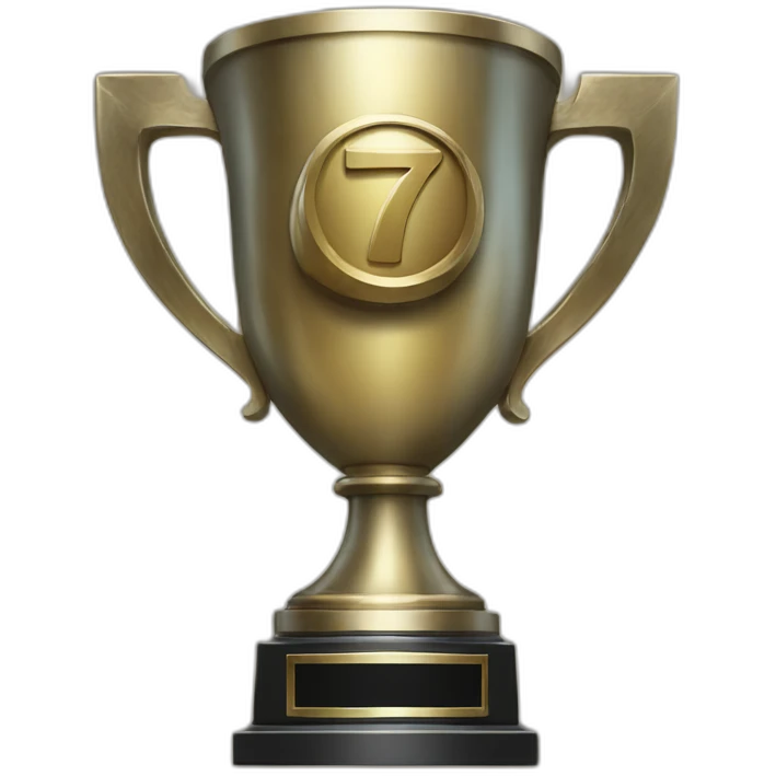 trophy with a “7” emoji