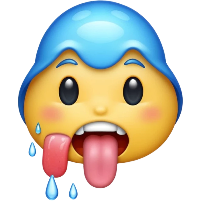 coloreaza limba din emoji ul asta: 👅 cu albastru emoji