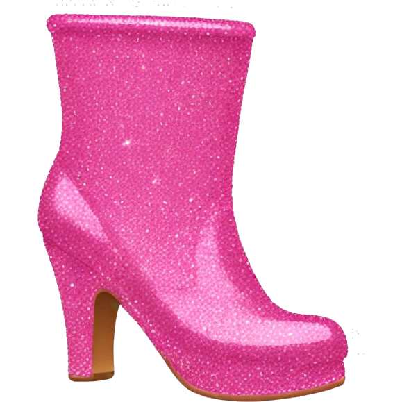 pink glitter boots emoji