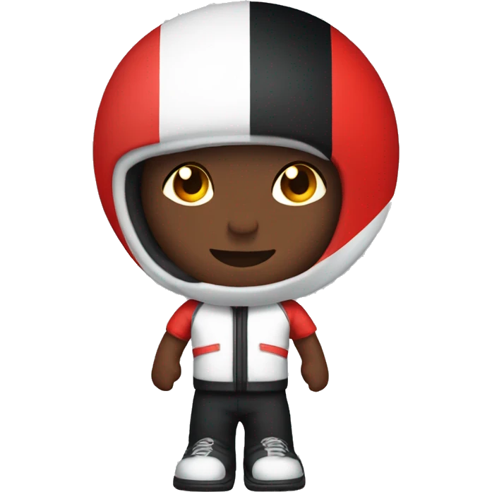 red white and black karting blackskin emoji