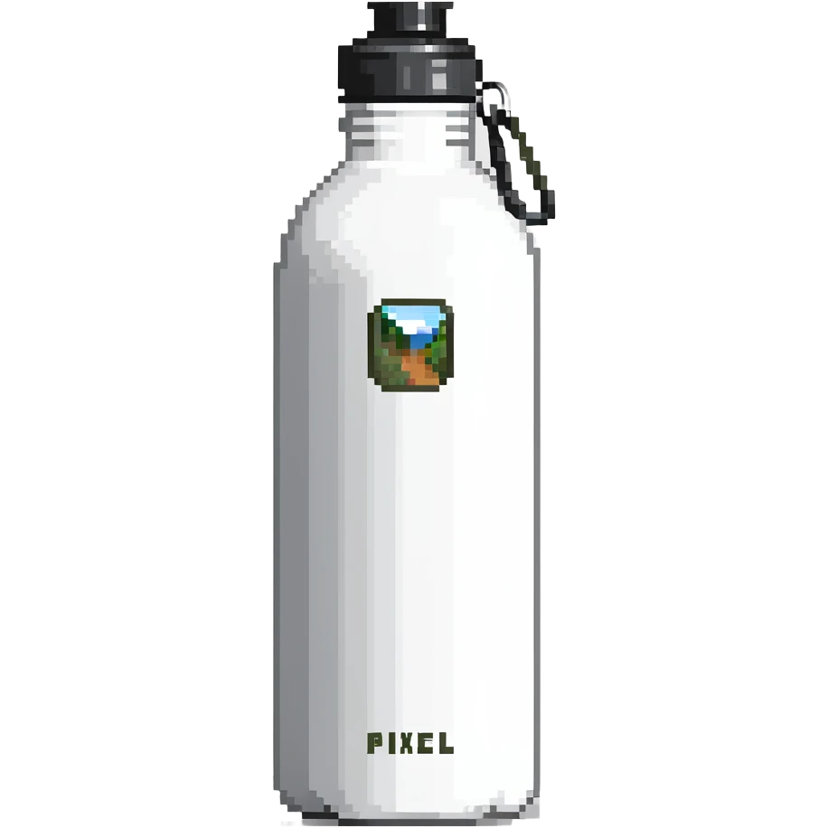 white hiking canteen water bottle emoji