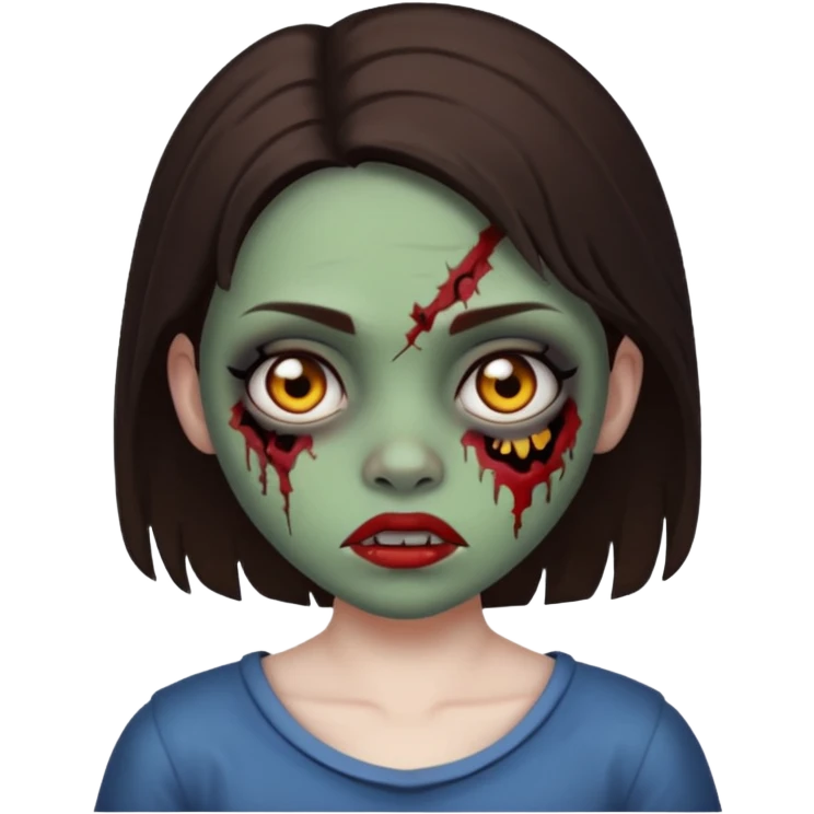 Zumbi girl brunete emoji