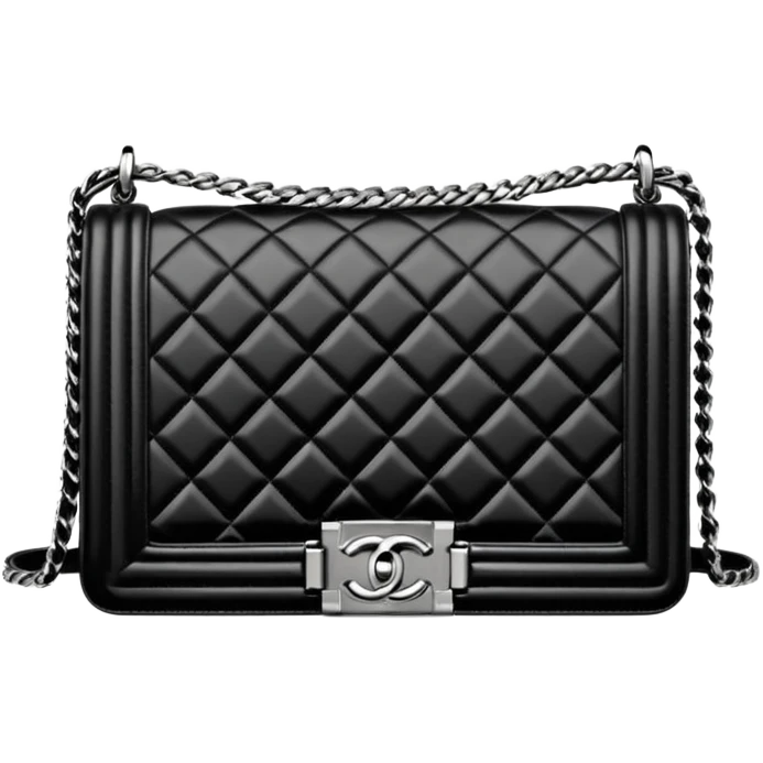 chanel le boy white bag emoji