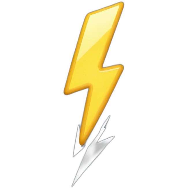 drawing of a lightning bolt with two code chevrons on the sides emoji