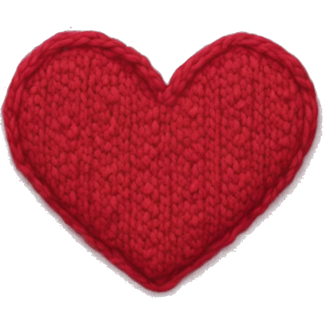 Knit heart emoji