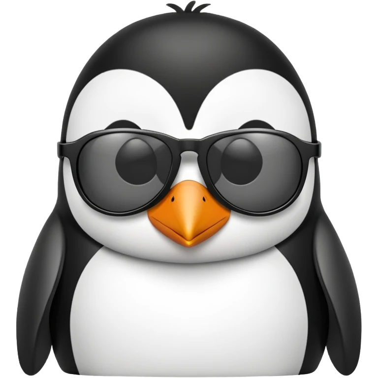 Pinguin with sunglasses  emoji