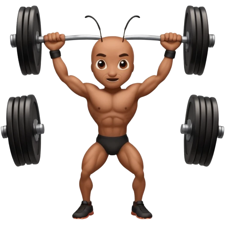 Une fourmi qui fait du developpe couché  emoji