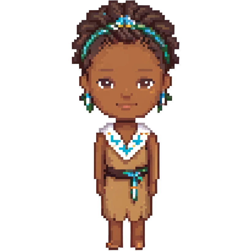 Fijian person with buiniga hairstyle, brown skin emoji
