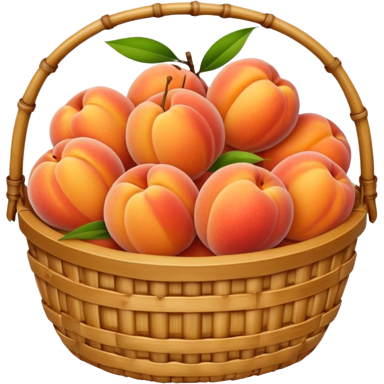  bamboo-basket,-peaches emoji