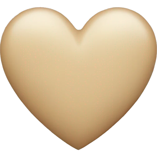 Beige heart emoji