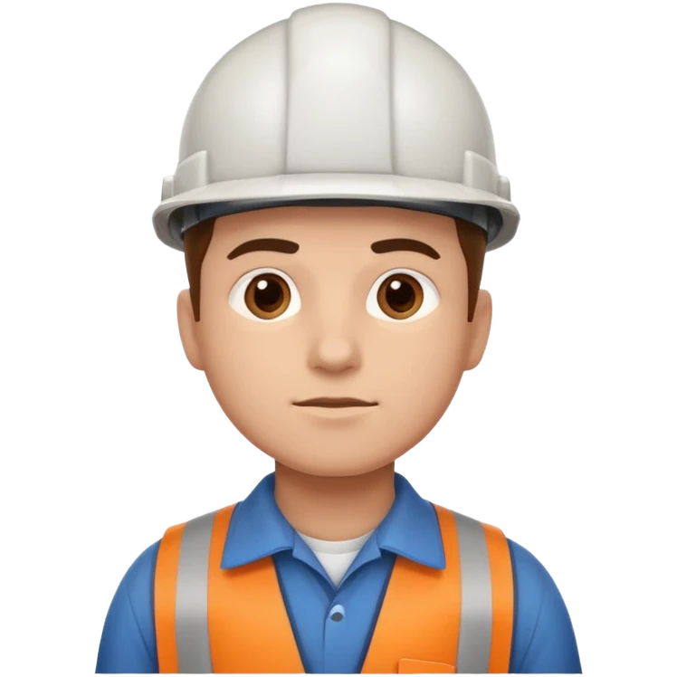 engineer looking up to the left emoji