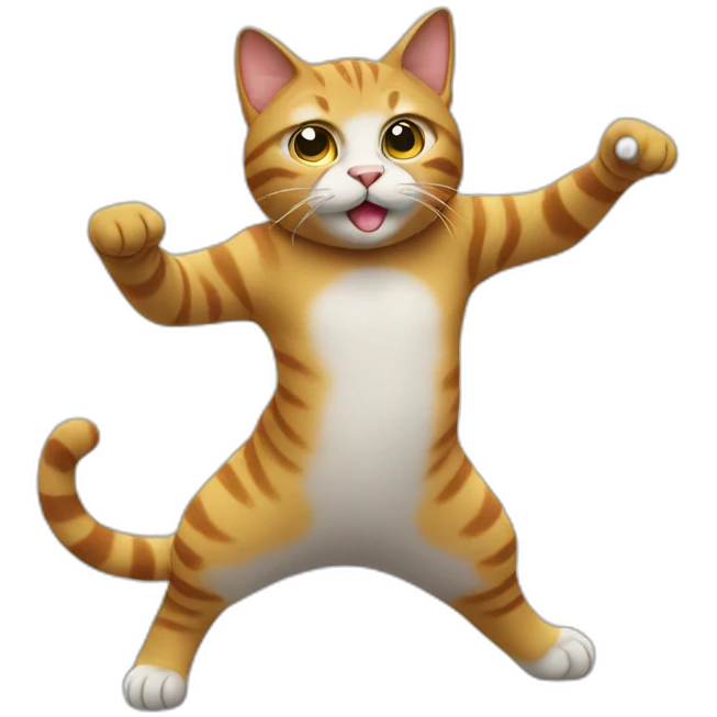 Cat doing a dab emoji