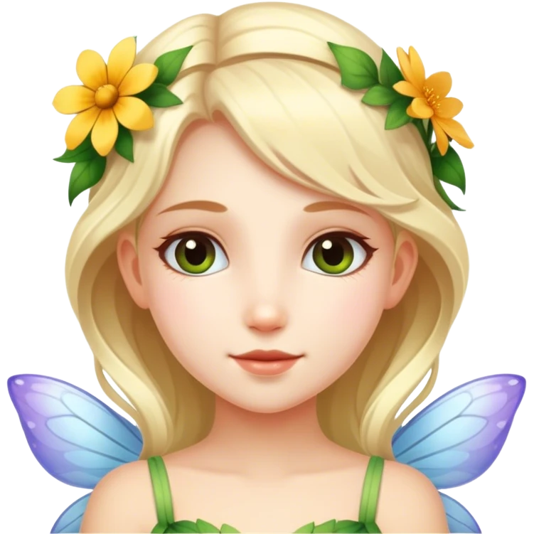 Flower Fairy beautiful finish girl  emoji