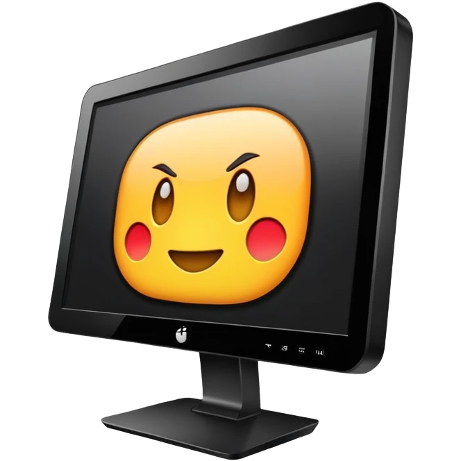 Cool gaming monitor  emoji