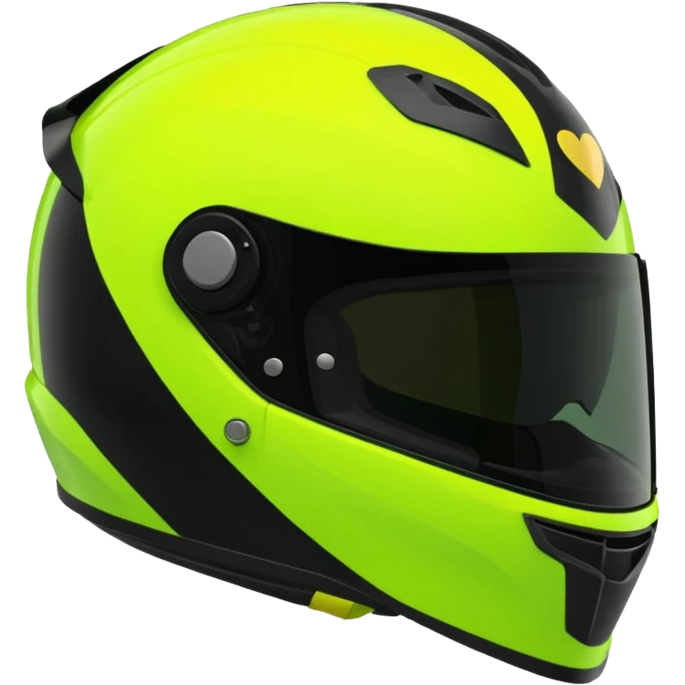 Create a Florecent green heart emoji with the same patterns as Lando Norris's helmet emoji