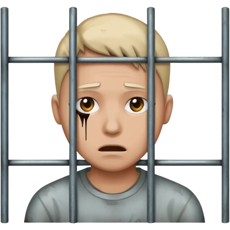 haz una persona encerrada entre rejas emoji