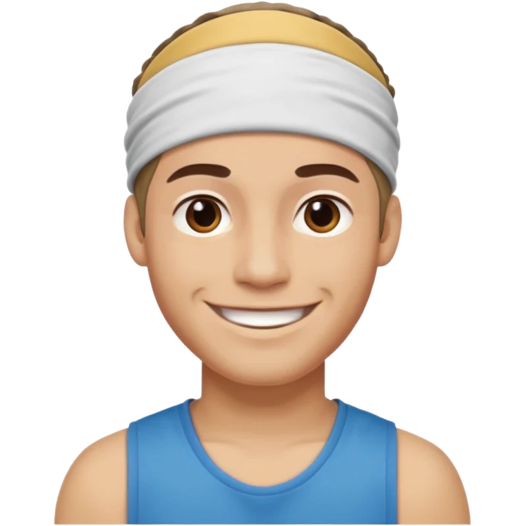 sportive man with headband emoji