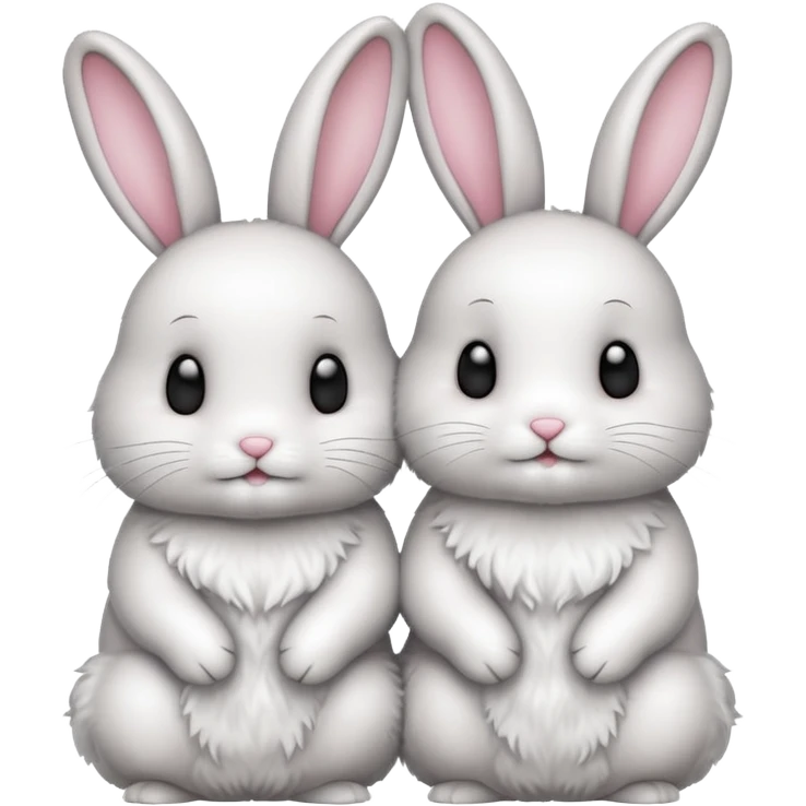 Two bunny’s in love  emoji
