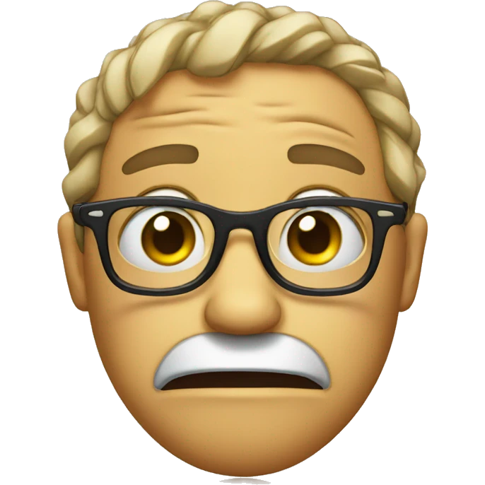 Crying emoji with glasses emoji