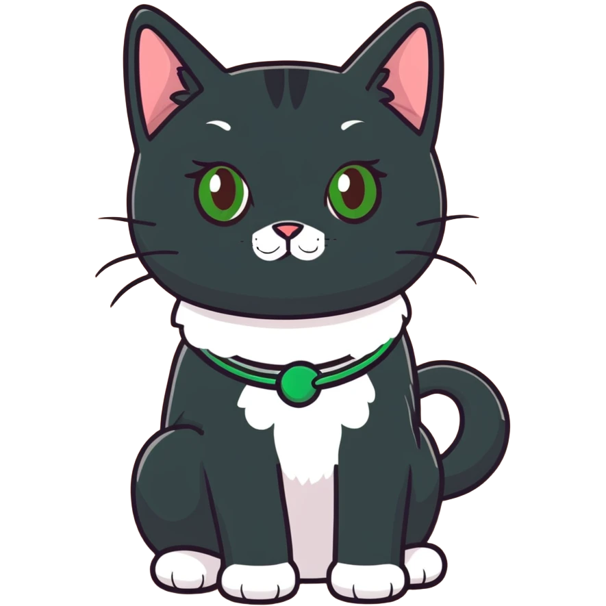 brown haired girl with light tan skin and brown eyes holding a black Bombay cat with green eyes and a black and white Tuxedo cat with hazel eyes emoji