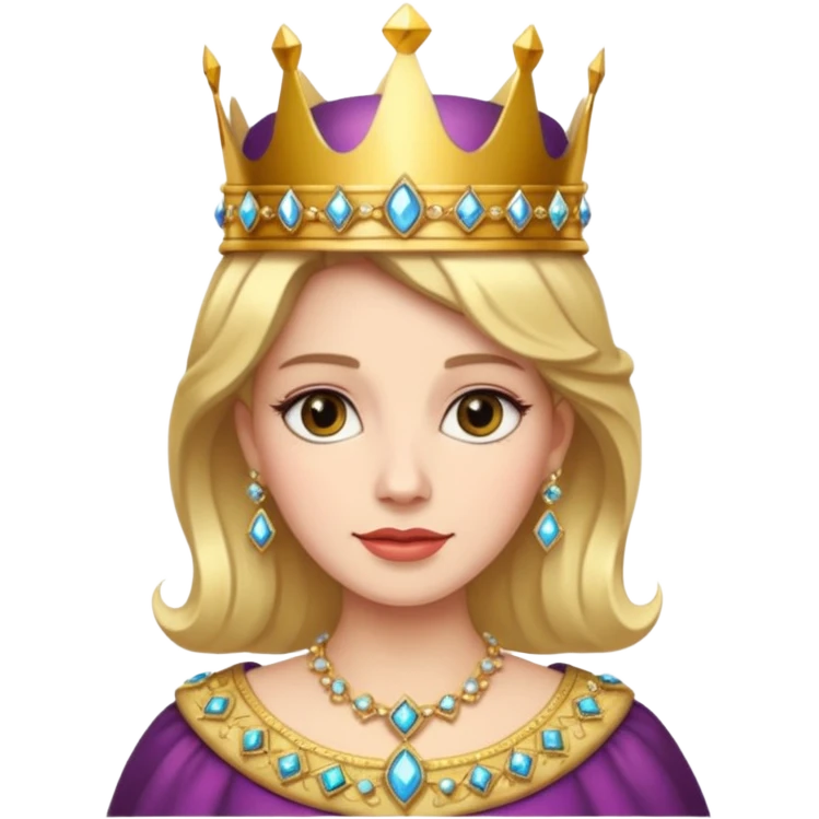 elizabeth queen in crown emoji