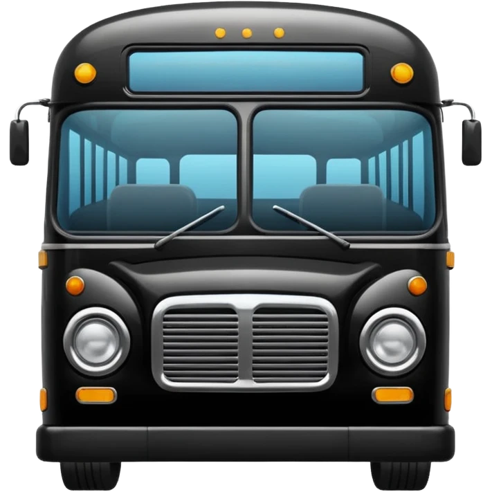 black bus 2d emoji