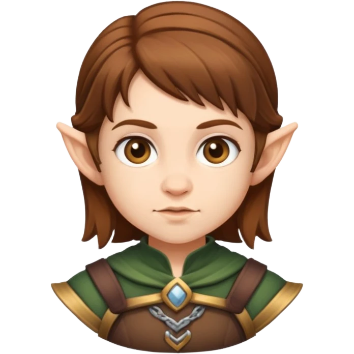 Female Halfling brown hair emoji