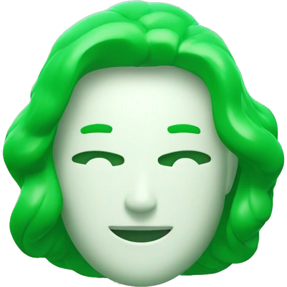 generame un emoji sencillo de energias renovables color verde tipo icono emoji